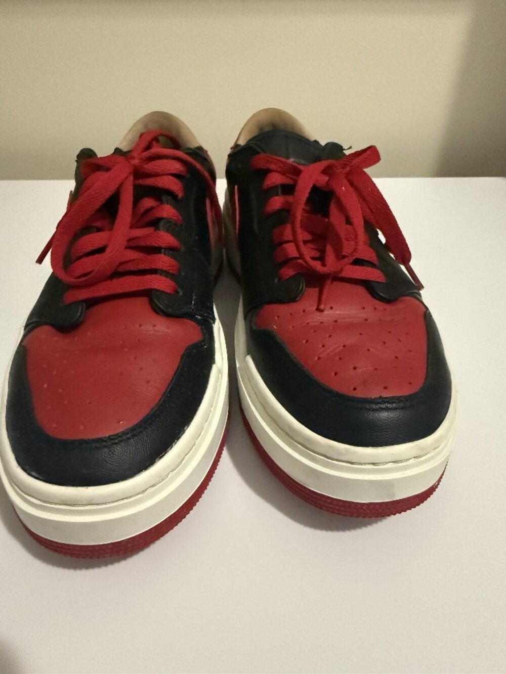 Nike Air Jordan 1 Elevate Low SE "Bred" Platform Sneakers - Women's Size 9.5